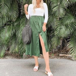 Who What Wear Button Front Skirt